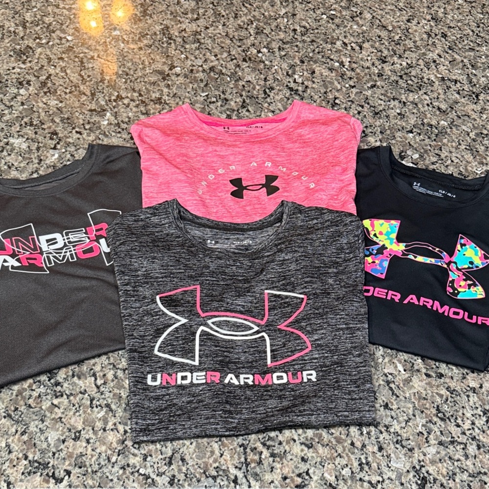 Under Armour Kids' Tees - Pink, Black, Gray, Multicolor